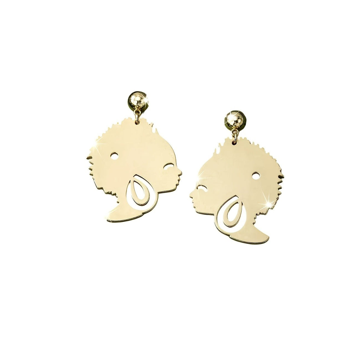 Vintage Abstract Face Silhouette Earrings