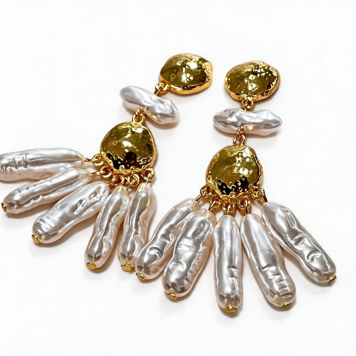 Vintage Irregular Pearl Drop Earrings