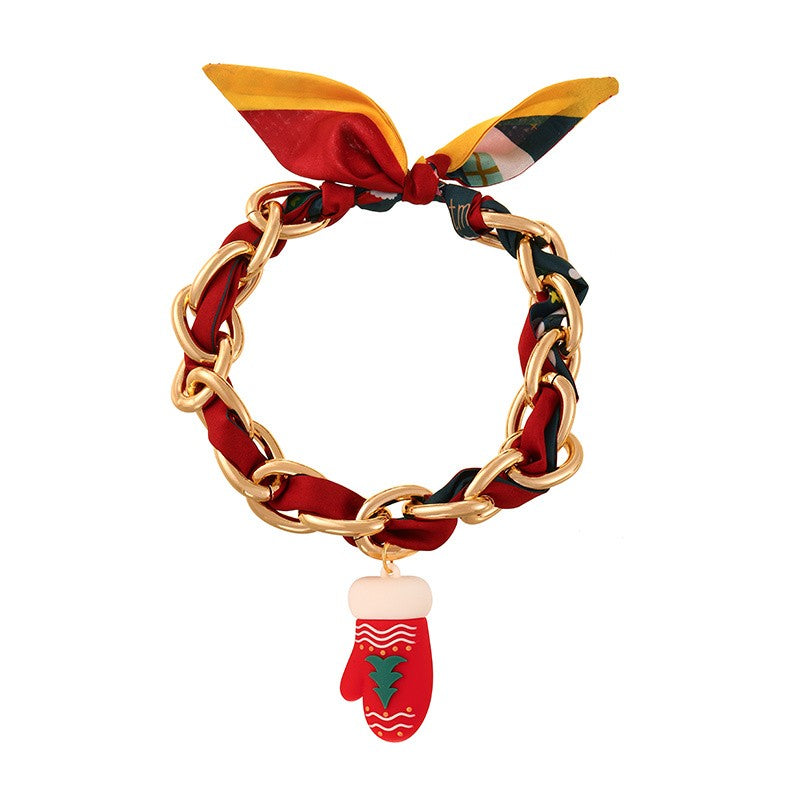 Christmas Charm Woven Chain Necklace
