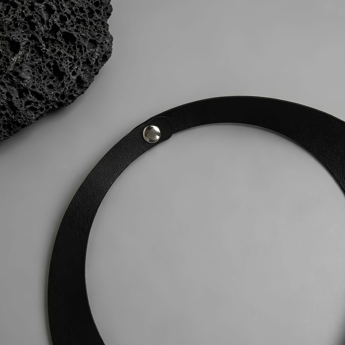 Black Layered Geometric Choker Necklace
