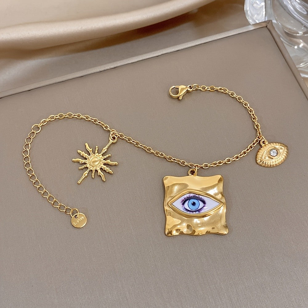 18k Eye Sun Charm Bracelet