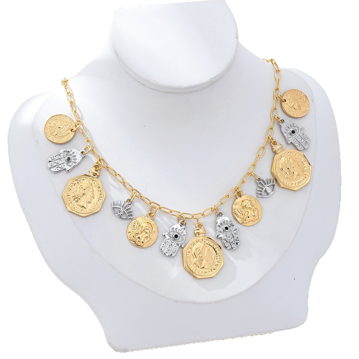 Vintage Coin Charm Necklace