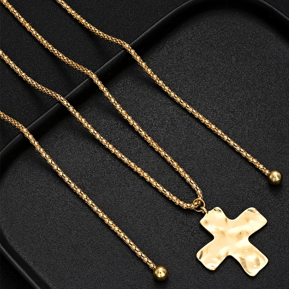 Layered Cross Pendant Necklace