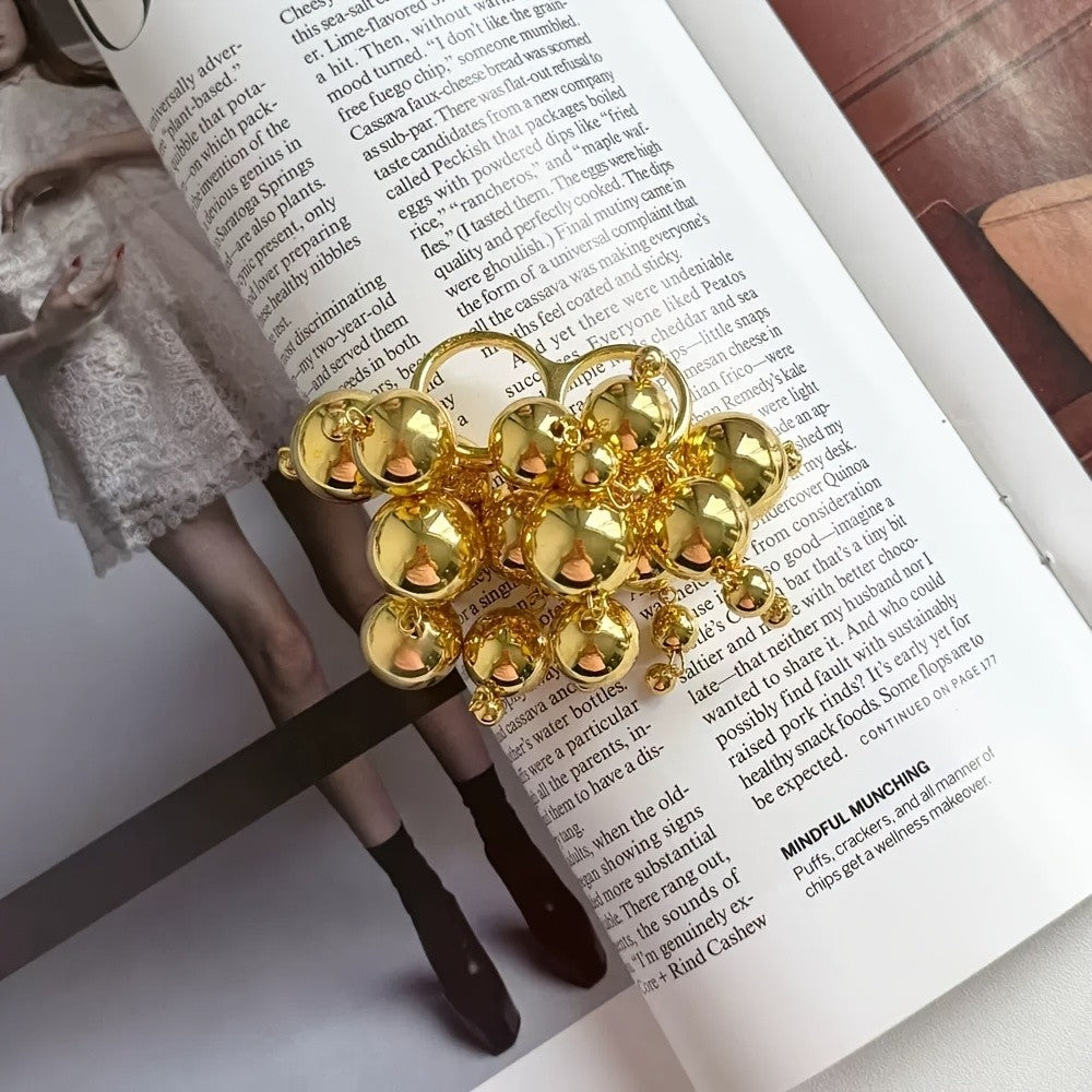 Chunky Golden Ball Cluster Ring