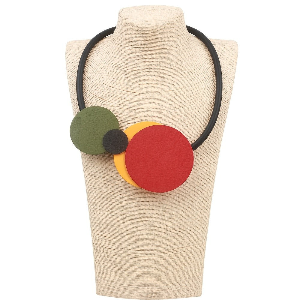Geometric Circle Collar Necklace
