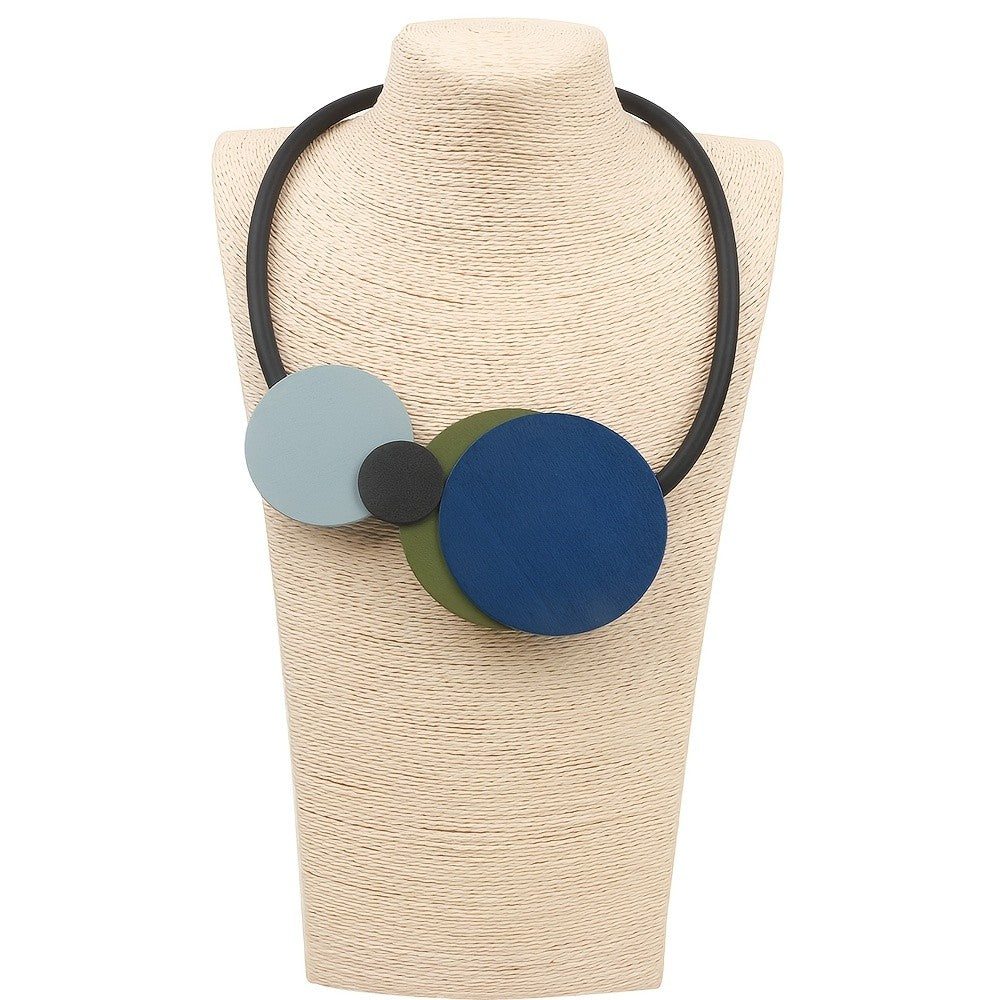 Geometric Circle Collar Necklace