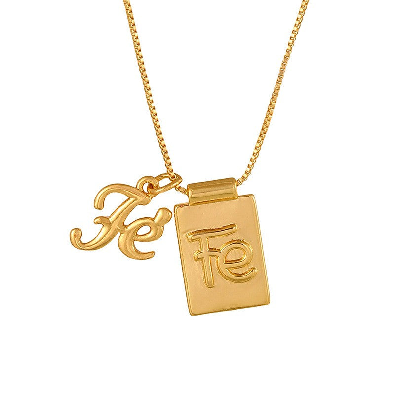 18k Layered Religious Medal Necklace