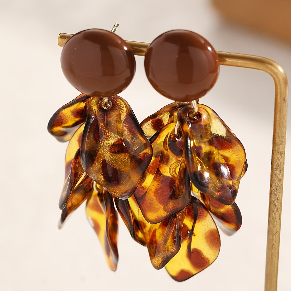 Vintage Layered Leaf Drop Earrings
