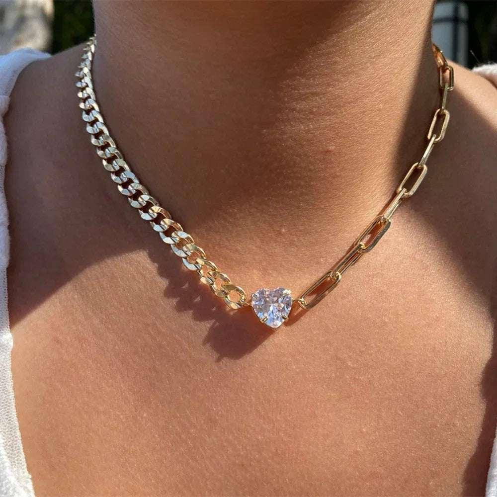 Layered Chain Coin Pendant Necklace