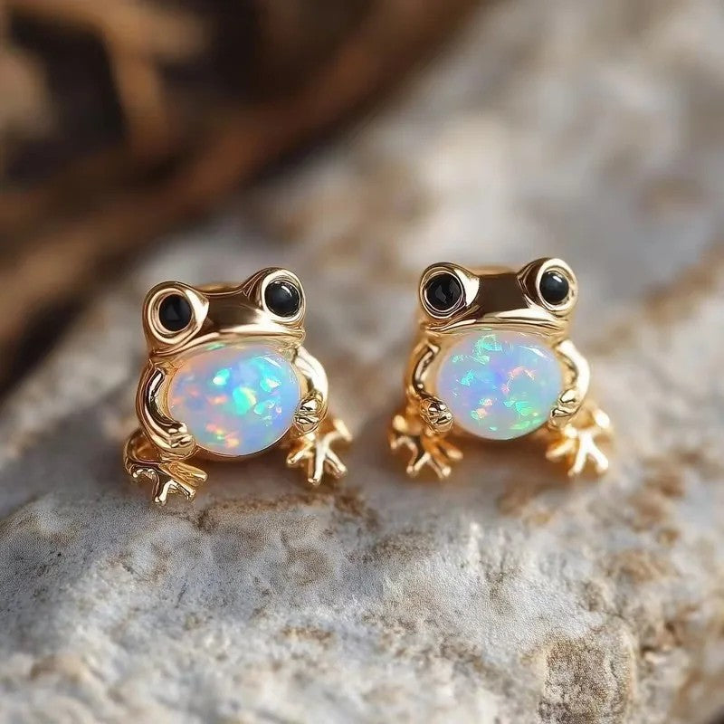 CK Penguin Opal Stud Earrings