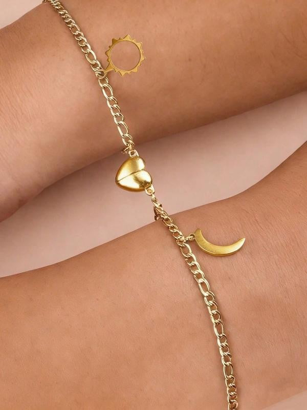 Magnetic Heart Couple Bracelet Set