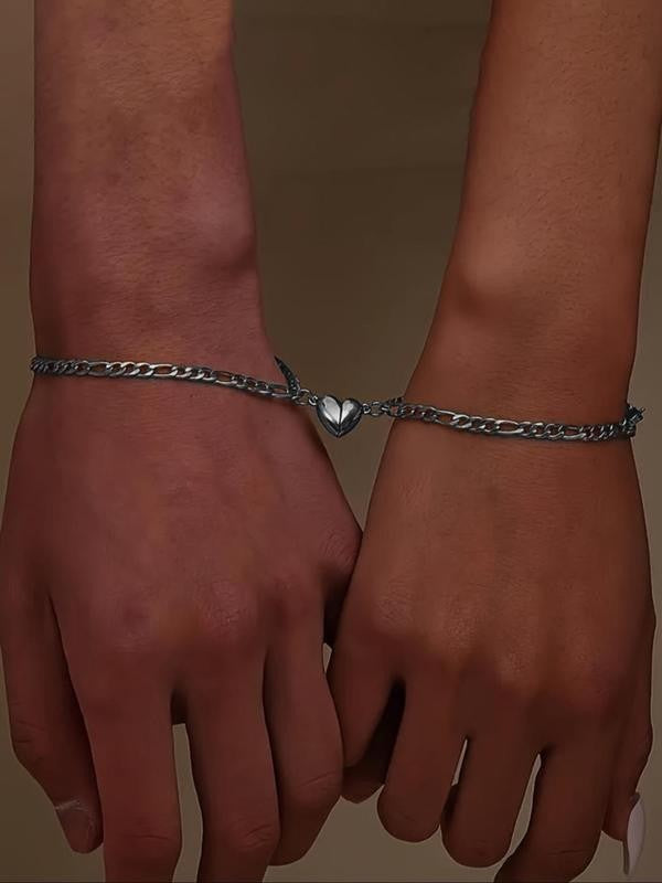 Magnetic Heart Couple Bracelet Set