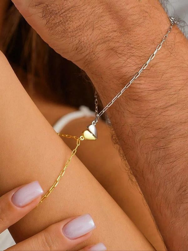 Magnetic Heart Couple Bracelet Set