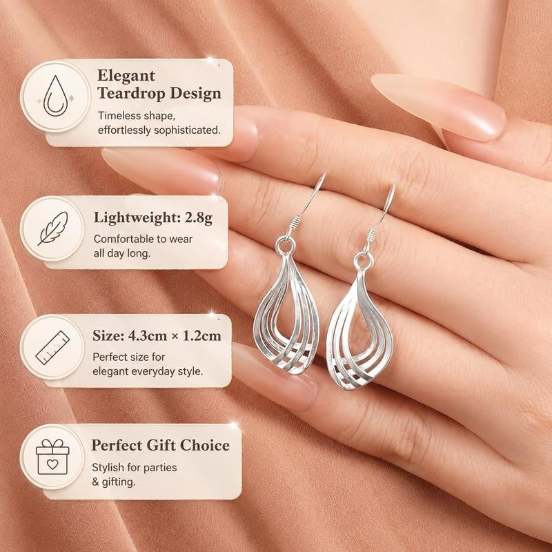 Twisted Teardrop Dangle Earrings