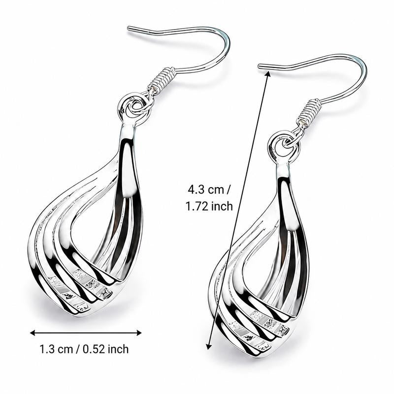 Twisted Teardrop Dangle Earrings