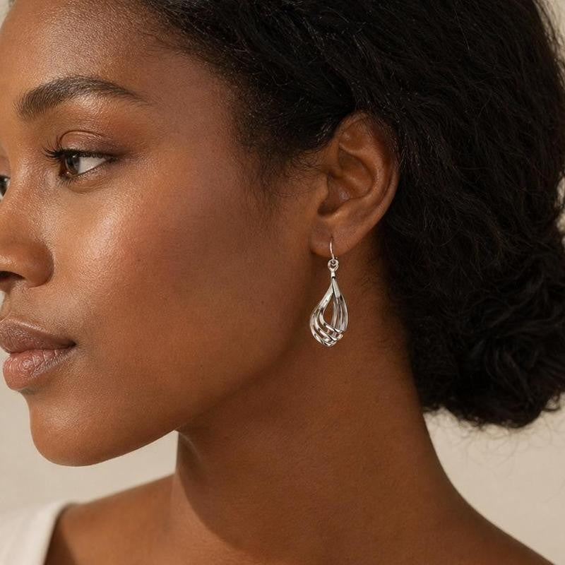 Twisted Teardrop Dangle Earrings