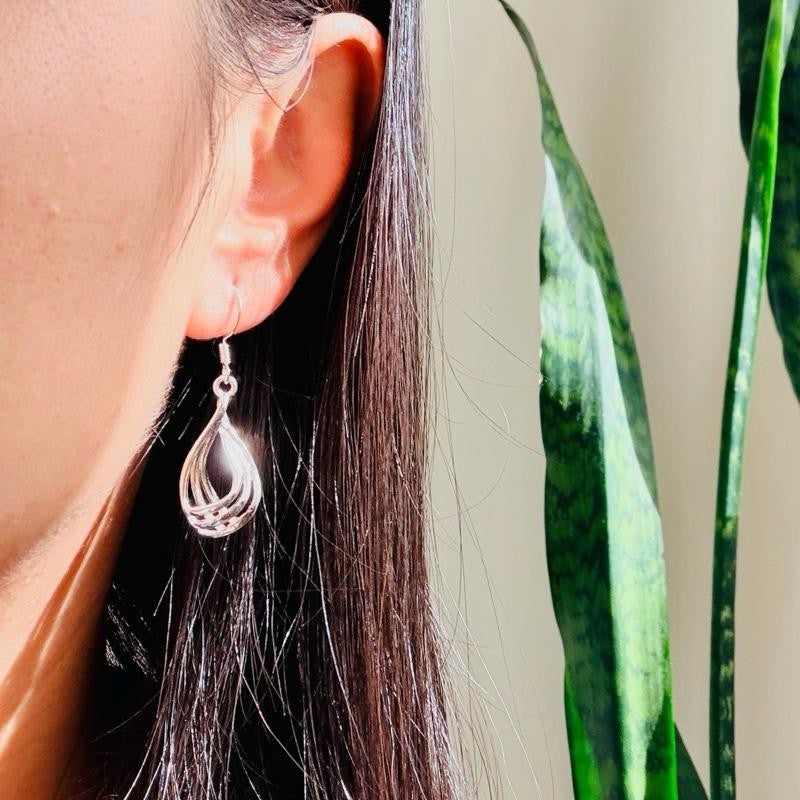 Twisted Teardrop Dangle Earrings