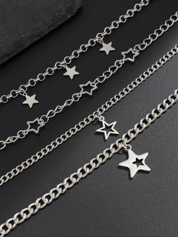 Hollow Star Stackable Bracelet Set
