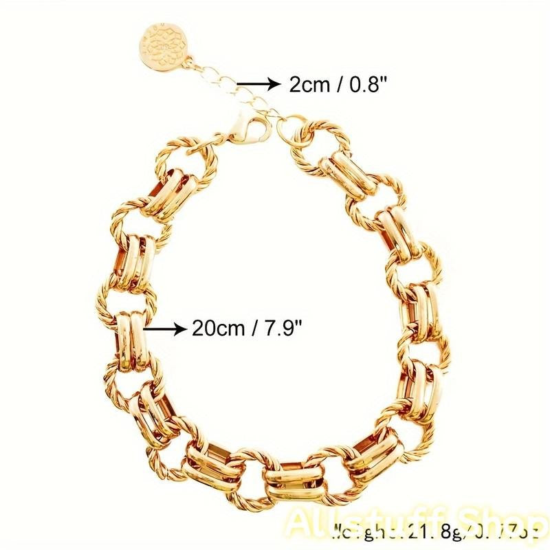 Twisted Link Chain Bracelet