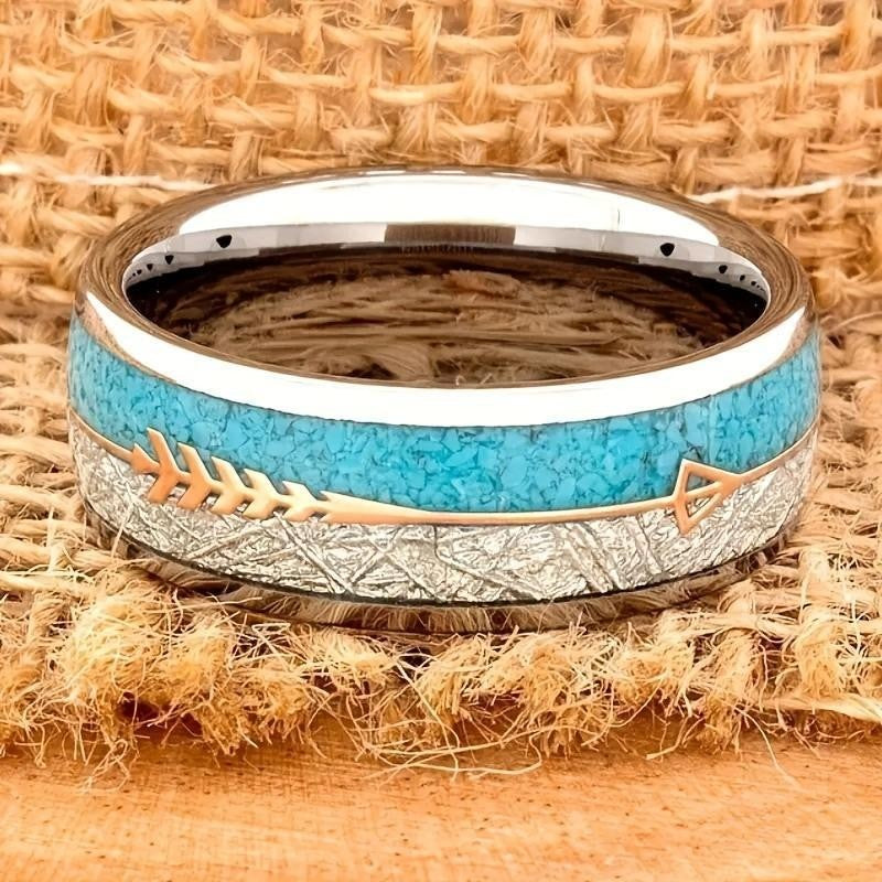 Turquoise Arrow Inlay Ring