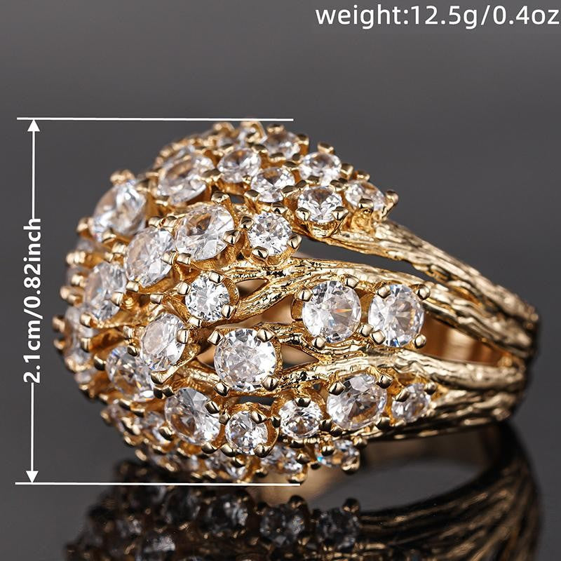 Intertwined Cubic Zirconia Ring