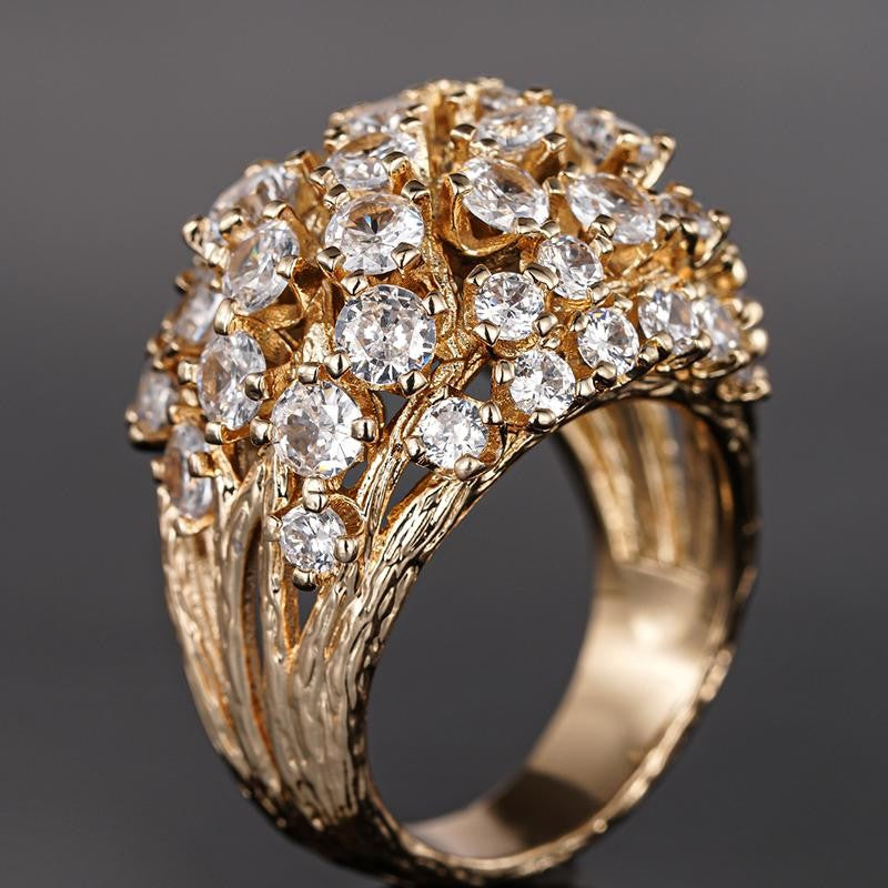 Intertwined Cubic Zirconia Ring