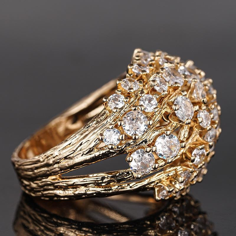 Intertwined Cubic Zirconia Ring