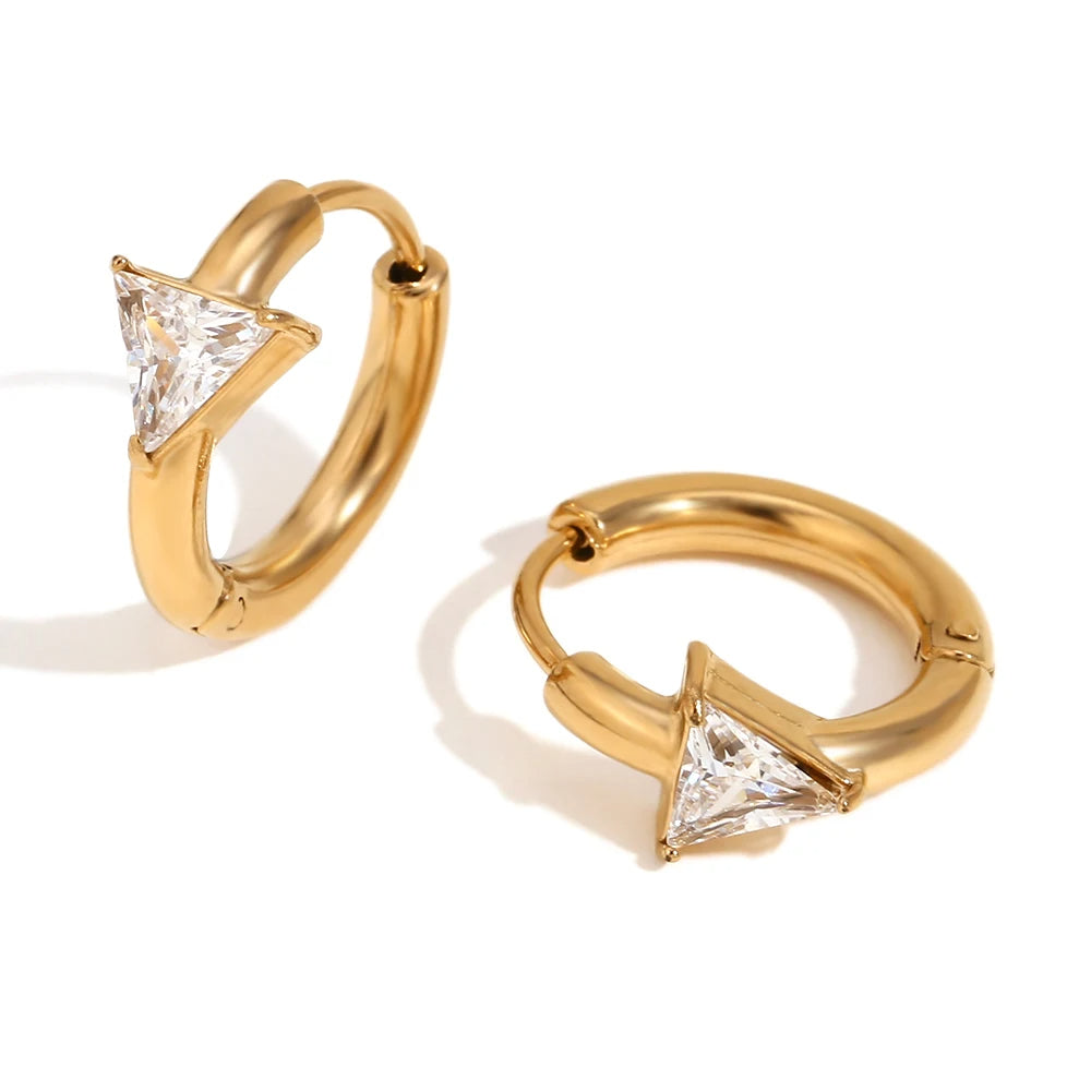 Rhinestone Hoop Earrings