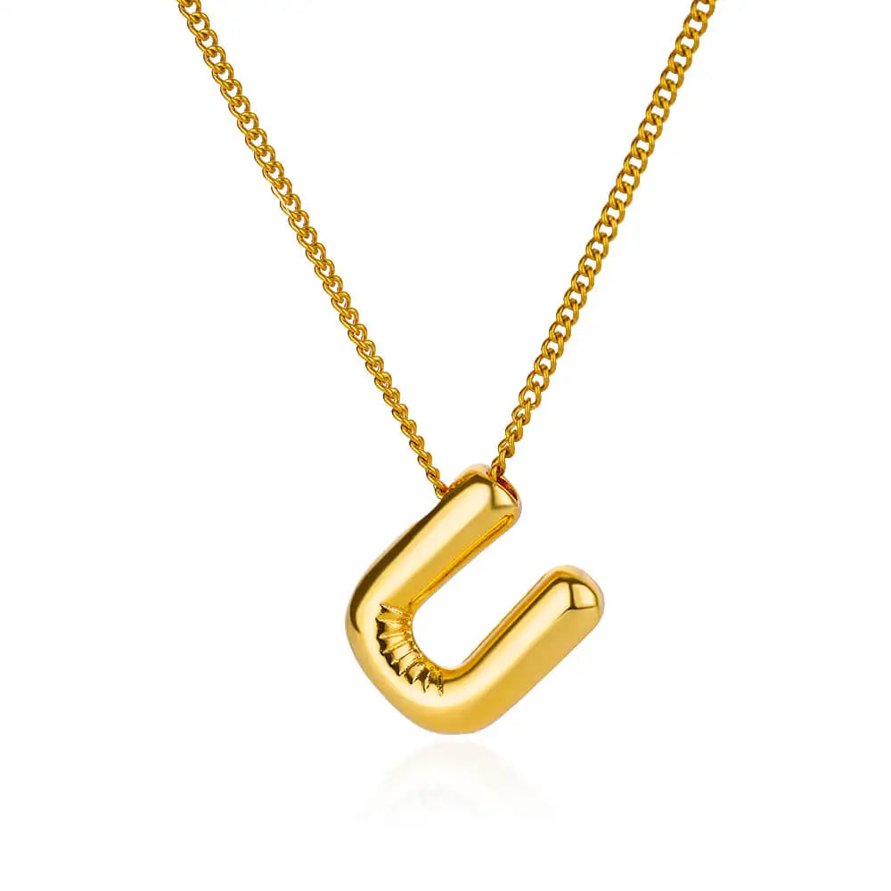 Chunky Initial Letter Necklace