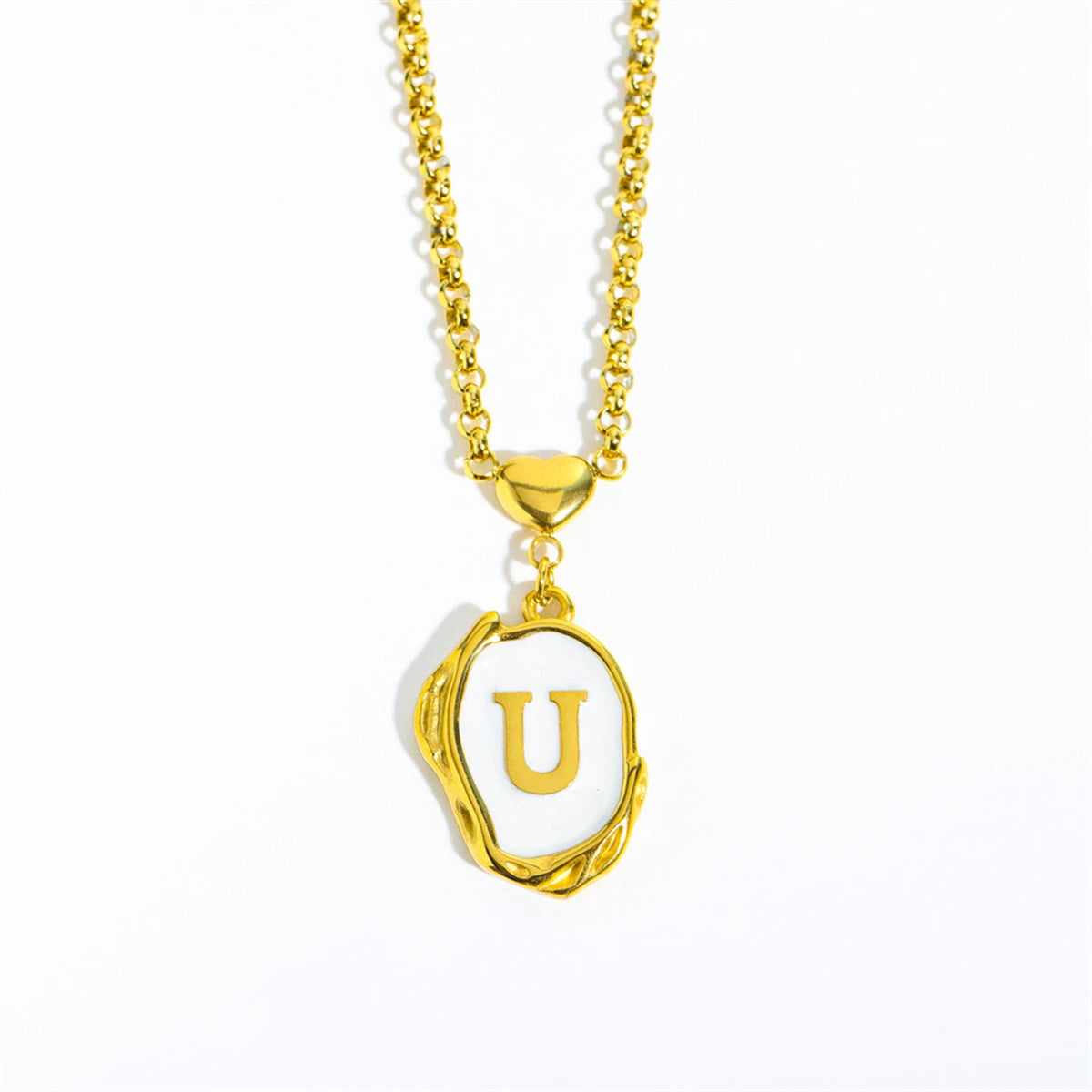 Irregular Dripping Initial Necklace