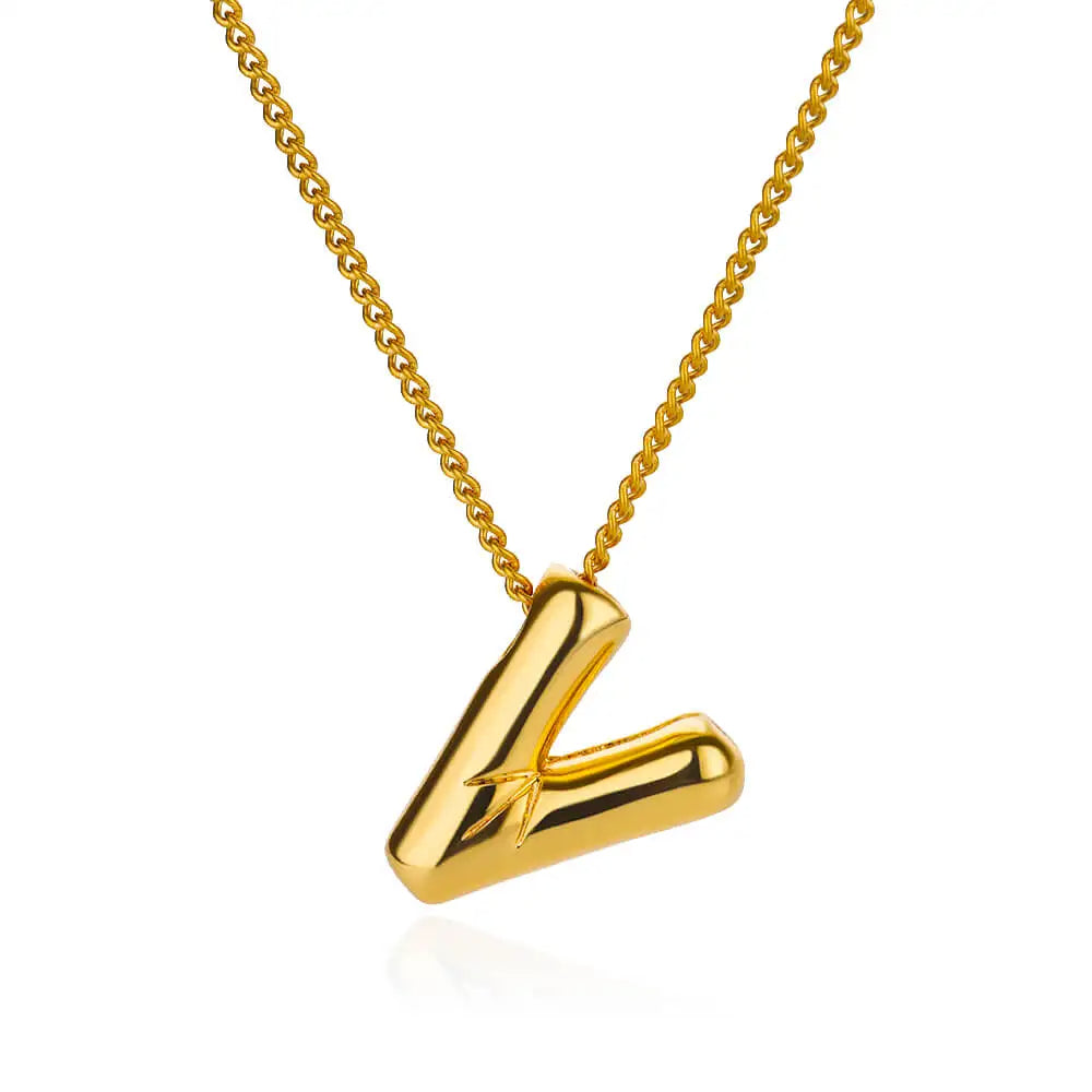Chunky Initial Letter Necklace