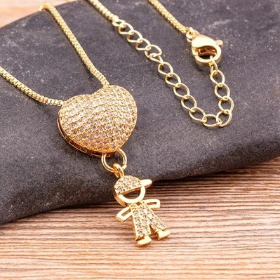 Family Heart Necklace