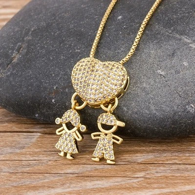 Family Heart Necklace