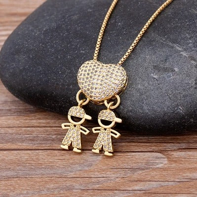 Family Heart Necklace