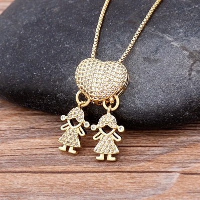 Family Heart Necklace