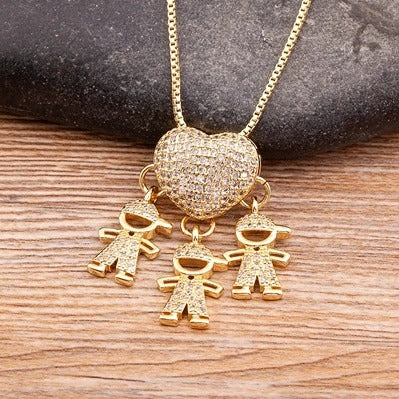 Family Heart Necklace