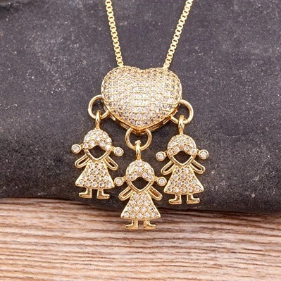 Family Heart Necklace