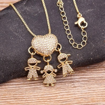Family Heart Necklace