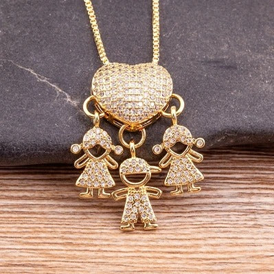 Family Heart Necklace