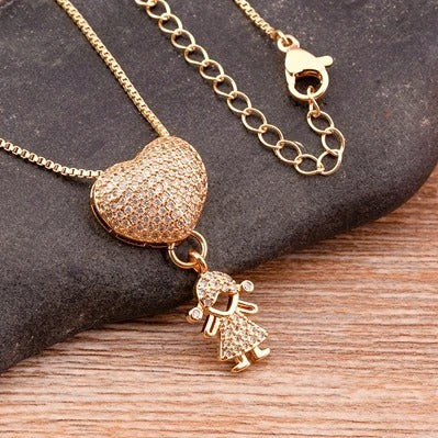 Family Heart Necklace