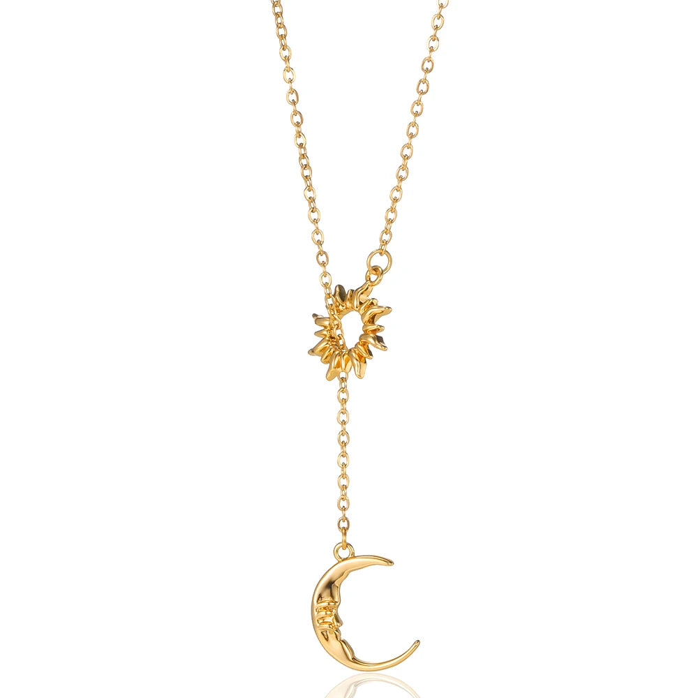 Sun & Moon Charm Necklace