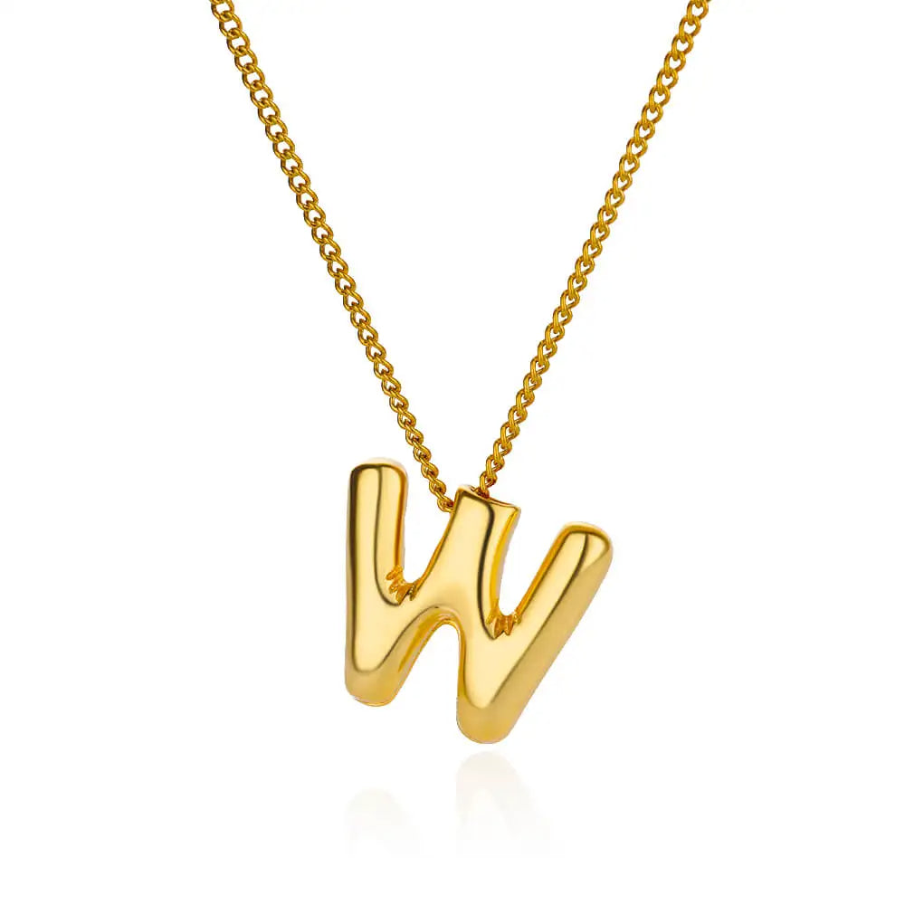 Chunky Initial Letter Necklace
