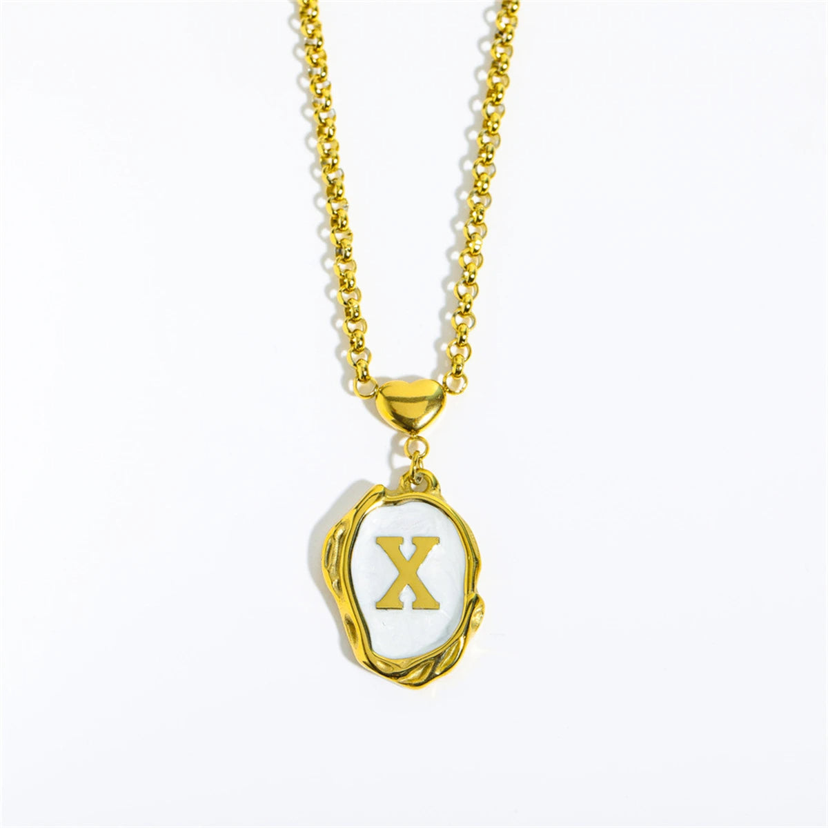 Irregular Dripping Initial Necklace