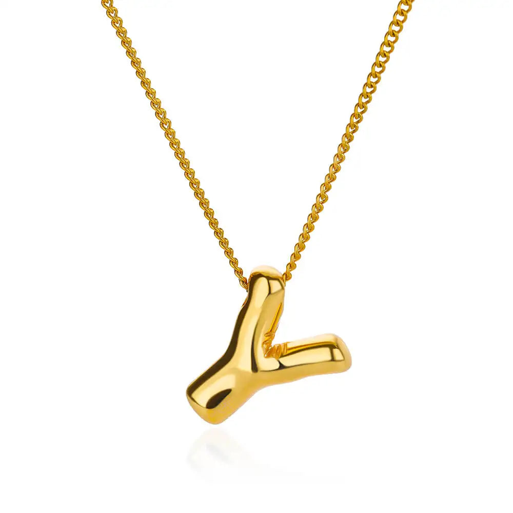 Chunky Initial Letter Necklace