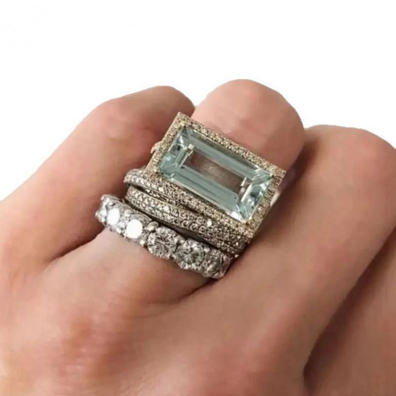 3 PCS Turqoise Stackable Ring