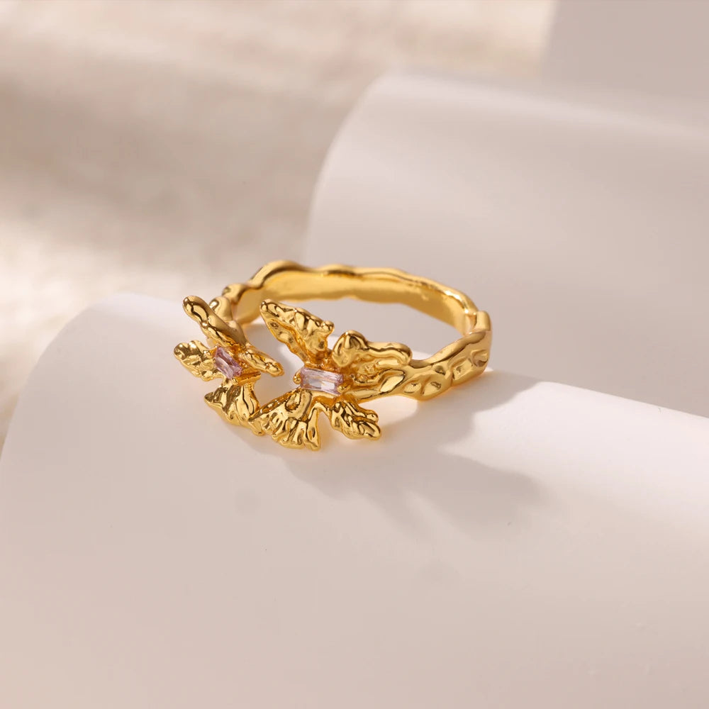 Double Butterfly Ring
