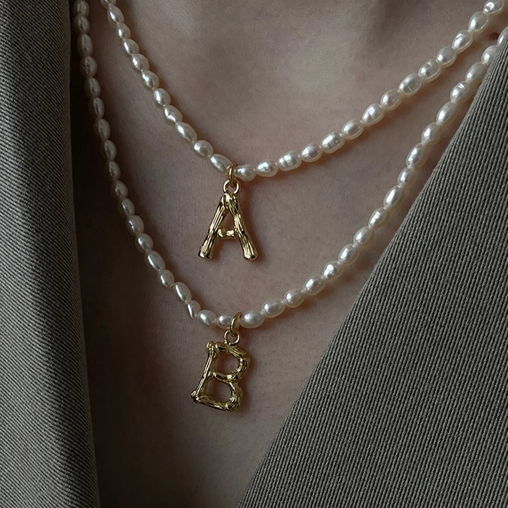Initial Pearl Necklace