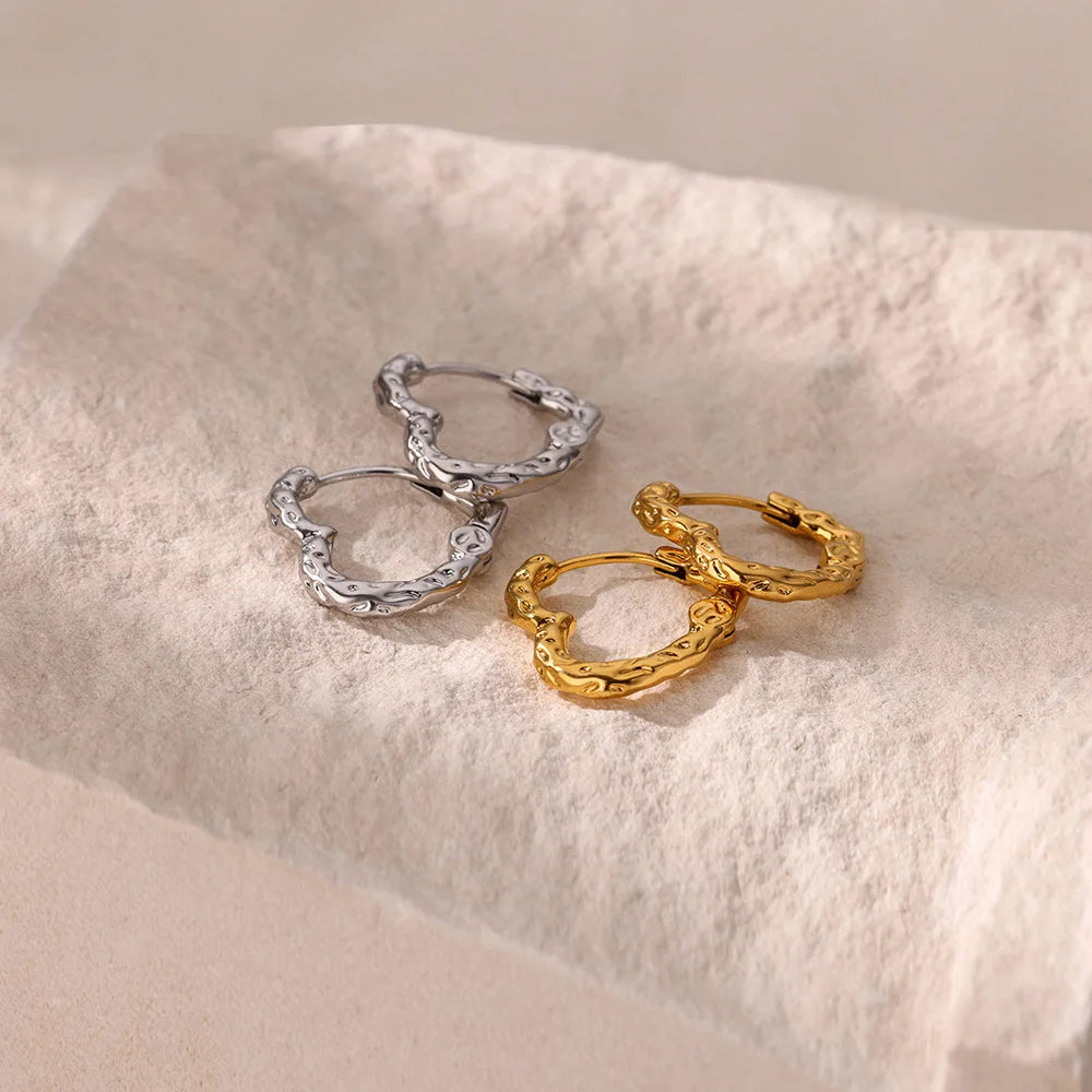 Heart Hoop Earrings