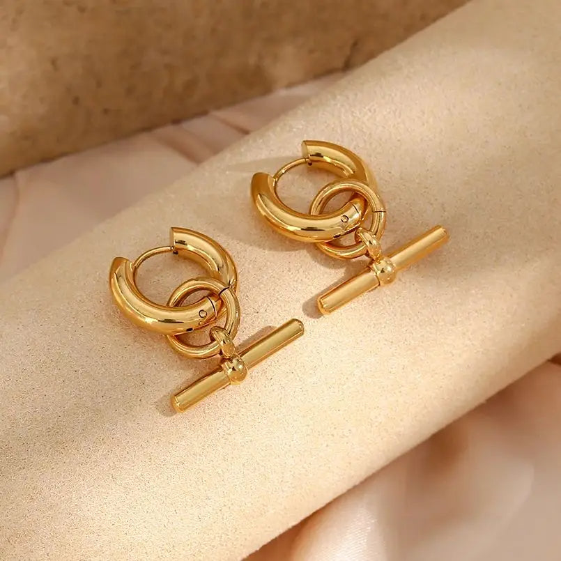 OT Bar Hoop Earrings