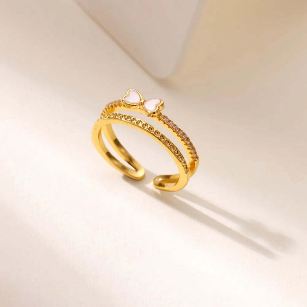 Bowknot Zirconia Ring